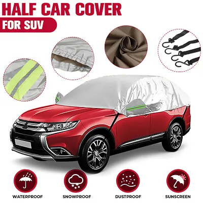 £17.95 • Buy Universal SUV Half Car Cover Top Roof Sun Rain UV Protection Waterproof Outdoor