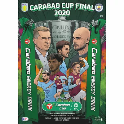 CARABAO LEAGUE CUP FINAL 2020 Aston Villa V Manchester City - Official Programme • £5.99