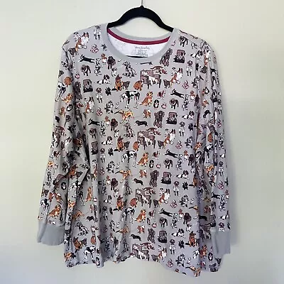 Vera Bradley Long Sleeve Pajama Top-Best In Show Dog Print-Size 3X • $34.99