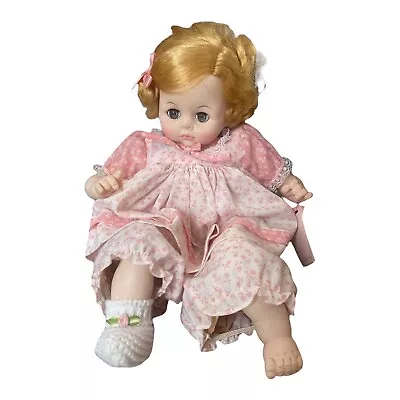 Madame Alexander Rosebud Baby Doll W/ Hang Tag Blonde Hair Sleep Eyes 15”#5250 • $33.99