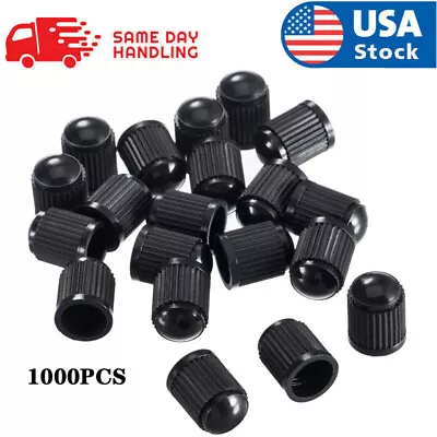 1000 Pcs Plastic Car Tire Rim Valve Stems Wheel Tyre Air Caps Dust Cover Black • $11.99