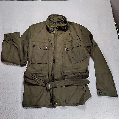 Ralph Lauren RLX Nylon/Cotton Belted Military Green Jacket  Men's Size XXL • $285