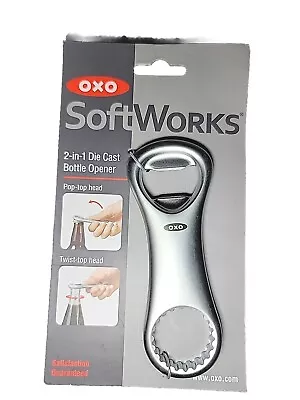 OXO 2 In 1 Die Cast Bottle Opener For Twist-Top And Pop-Top Bottles • $6