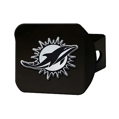 Fanmats NFL Miami Dolphins 3D Chrome On Black Metal Hitch Cover  • $21.99