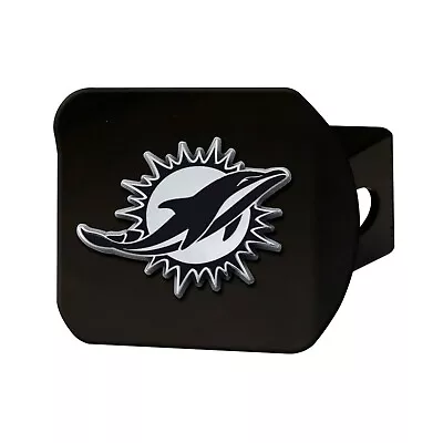 Fanmats NFL Miami Dolphins 3D Chrome On Black Metal Hitch Cover • $14.99