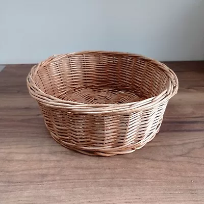 Large Round Straight-sided Wicker Tray/Basket • £7.99