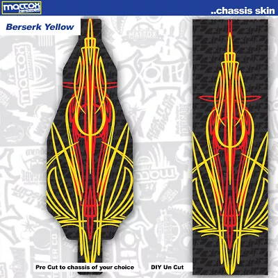 RC Car Chassis Skin  (1) 18mil Outdoor  OR (1) 12mil Indoor-Berserk Yellow • $17.70