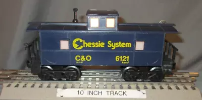 K-Line 6121 Chessie System C&O Lluminated Caboose O/027 Ga. Wks W/ Lionel 1987 • $28