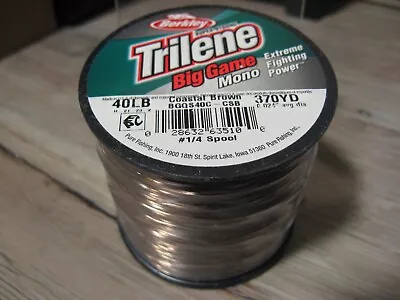 Berkley Trilene Big Game Mono Fishing Line 40 LB 370 Yards Coastal Brown Color • $8.60