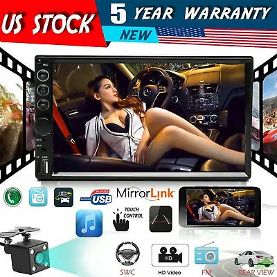 For Mercedes-Benz C300 C230 SLK300 7  2DIN HD Car Stereo MP5 FM AM Player+Camera • $50.40
