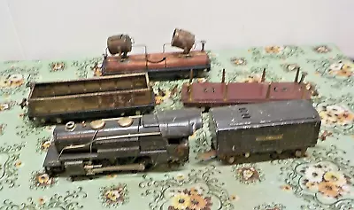 Lionel O Gauge Vintage Postwar Train Engine Tender &   3 Cars • $79.16