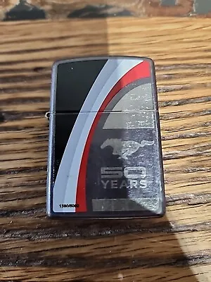 Zippo Ford Mustang 50 Years Anniversary Gray Dusk 28543 SM4 • $37.95