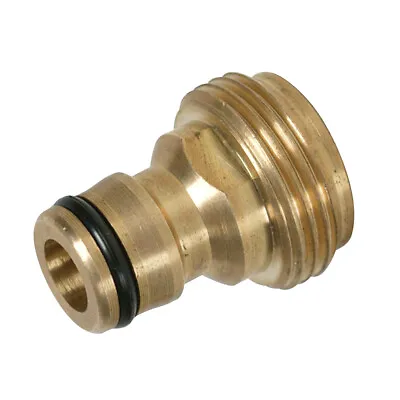 3/4  Solid Brass Garden Hose Pipe Tap Adaptor Outside Thread Hosepipe Connector • £4.61