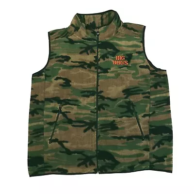 Big Dogs Camo Fleece Full Zip Vest Jacket Mens Size 2X 2XL Bigdogs • $39.99