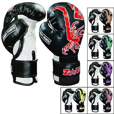 £10.99 • Buy Junior Boxing Gloves Kids Training Sparring Punching Bag Gloves Leather 4,6,8 OZ