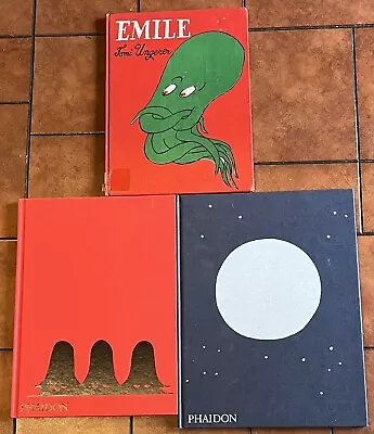 TOMI UNGERER LOT : Moon Man : Three Robbers : Emile : Hardcover : Children's • $14.99