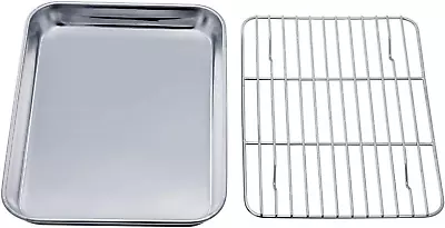 Toaster Oven Tray Baking Rack Replacement Broiler Roast Grill Pan Cookie Sheet • $16.69