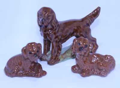 Wade DOG Family - Red Setter - Mum & 2 Puppies - 1970's/80's - Exc Cond. • £9
