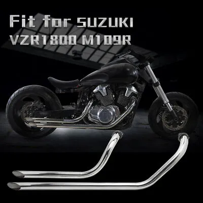 Polish Dual Exhaust Pipes For SUZUKI BOULEVARD M109R VZR1800 2006-2023 B.O.S.S. • $279.88