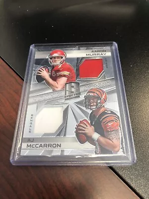 2014 Panini Spectra Combo Jerseys /199 AJ McCarron Aaron Murray #CR-AA Rookie RC • $2