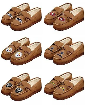 NFL/ MLB Team Logo Warm Winter Moccasin Slippers-Pick Your Team • $29.99