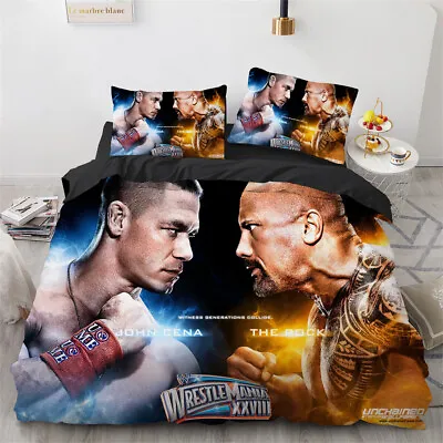 £31.44 • Buy Bedding Cover Set 3D WWE Duvet Cover Polyester Comfortable Quilt Cover I1