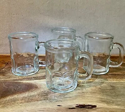 Set Of 4 Vintage Luminarc Glass Mini Soda/Root Beer Mugs 3.5” Tall • $9.99
