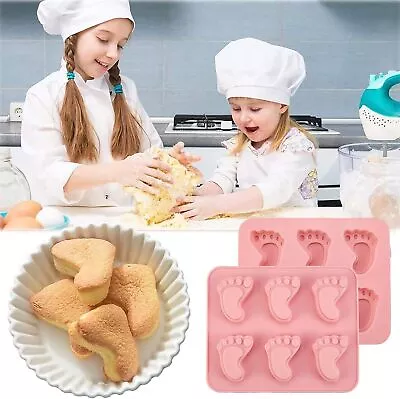 Feet Chocolate Mould Cake Mould Wax Melt Candle Ice Cube Tray Gummi Silicone DIY • £2.99