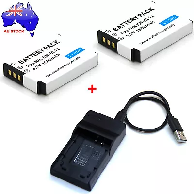 AU Battery /Charger For Nikon Coolpix S8100 S8200 S9050 S9100 S9200 S9300 Camera • $20.88