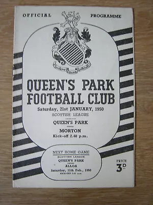 1949/50 QUEEN'S PARK V MORTON • £9.99