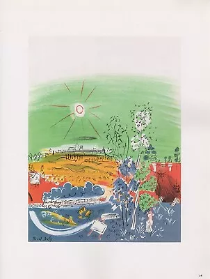 1989 VINTAGE  DUFY EXPOSITION D'ART  MOURLOT MINI POSTER COLOR Art Lithograph • $2