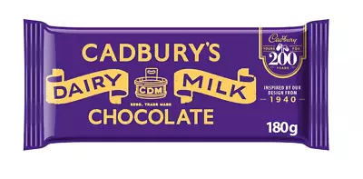 Cadbury Dairy Milk  Bar -180g 1940 Heritage Design **Cadbury 200** • £3.99