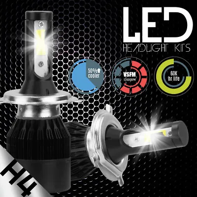 NEW H4 9003 8000K Ice Blue 8000LM CREE LED Headlight Bulbs Kit High & Low Beam • $16.99