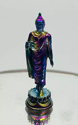 Walking Buddha Royal Rainbow Leklai Magic Talisman Protection Amulet Mini Statue • $35.99