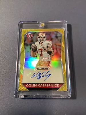 2015 Colin Kaepernick Gold AUTO Prizm 4/5 RARE 49ers • $1800