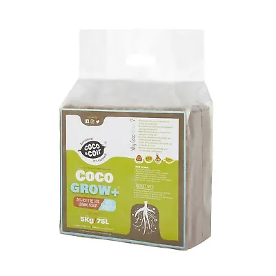 Coco Coir Peat Free Seeding Compost With Perlite (20%) - Coco Grow+ (75L) • £15.99