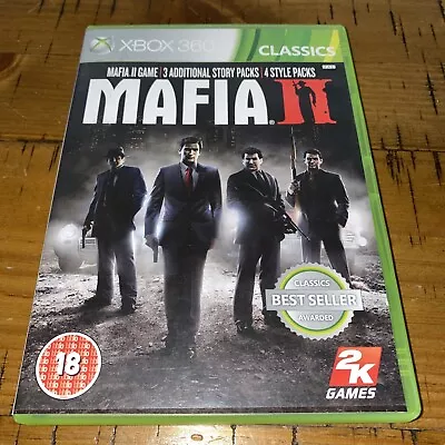Mafia 2 (Microsoft Xbox 360 2010) Complete With Manual & Map - 2 Discs Good • £7