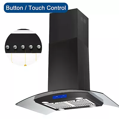 30 Inch Island Range Hood 900CFM Cook Vent Tempered Glass Button/Control Control • $278.99