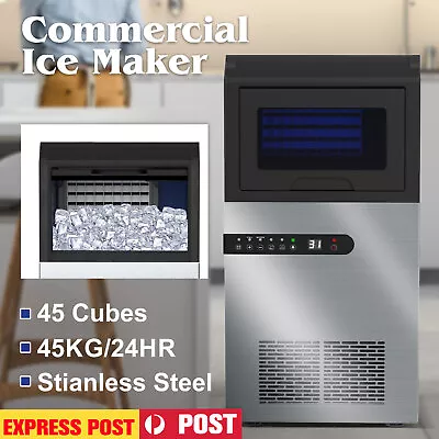 Commercial Ice Maker Machine Portable Ice Cube Tray Stainless Steel 45KG/24HR • $449.90