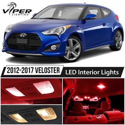 Red Interior LED Lights Package Kit For 2012-2017 Hyundai Veloster • $13.99