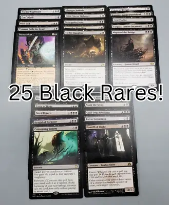 25 Magic The Gathering MTG Cards BLACK Bulk Rares Lot Instant Collection  • $13.99