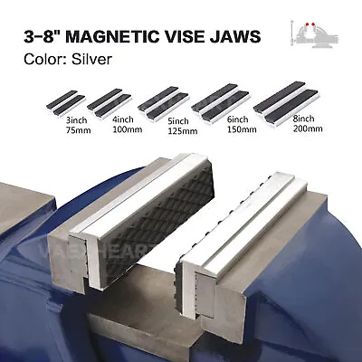 US STOCK 3 -8  Universal Vise Jaws With Strong Magnetic Soft Vice Pads Cover • $15.99