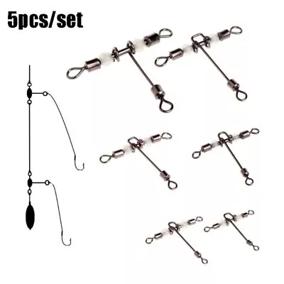 T-shape Fishing Swivels 3 Way Connector Rolling Swivel With Pearl  Luminous • $10.76