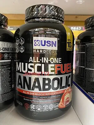 £44.90 • Buy USN Muscle Fuel Anabolic 2.2 Kg All-In-One Protein Powder Strawberry Flavour