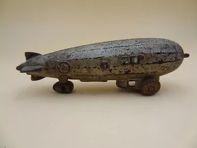 Vintage  Cast Iron Toy Pull Toy Zeppelin Blimp Zep • $60