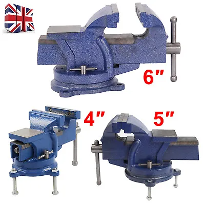 Heavy Duty Engineers Vice Vise Swivel Base Workshop Clamp Jaw Work Bench Table • £23.79