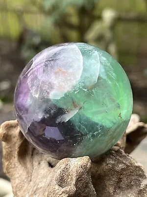 Fluorite Rainbow Green Large Crystal Ball AAA+ 308g 58mm 28 With Rainbows • £46.99