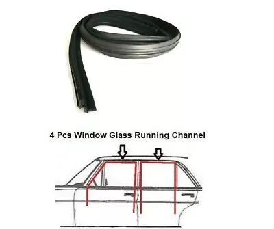 Mercedes Benz W201 190D Sedan Saloon Door Window Channel Run Seals 100% Rubber • $104.40