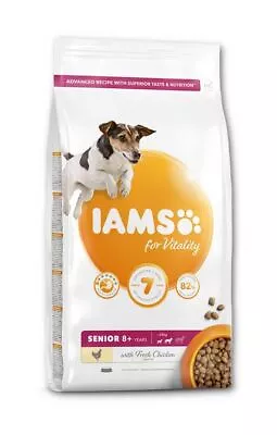 Iams For Vitality Dog Senior Small-Medium Breed Chicken 2kg/12kg Dry Dog Food • £14.57