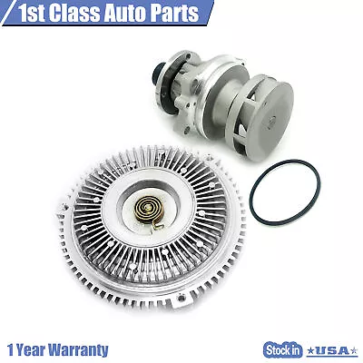 Water Pump & Gasket W/ Fan Clutch Set Fits BMW E36 E34 E39 E46 E53 • $45.94